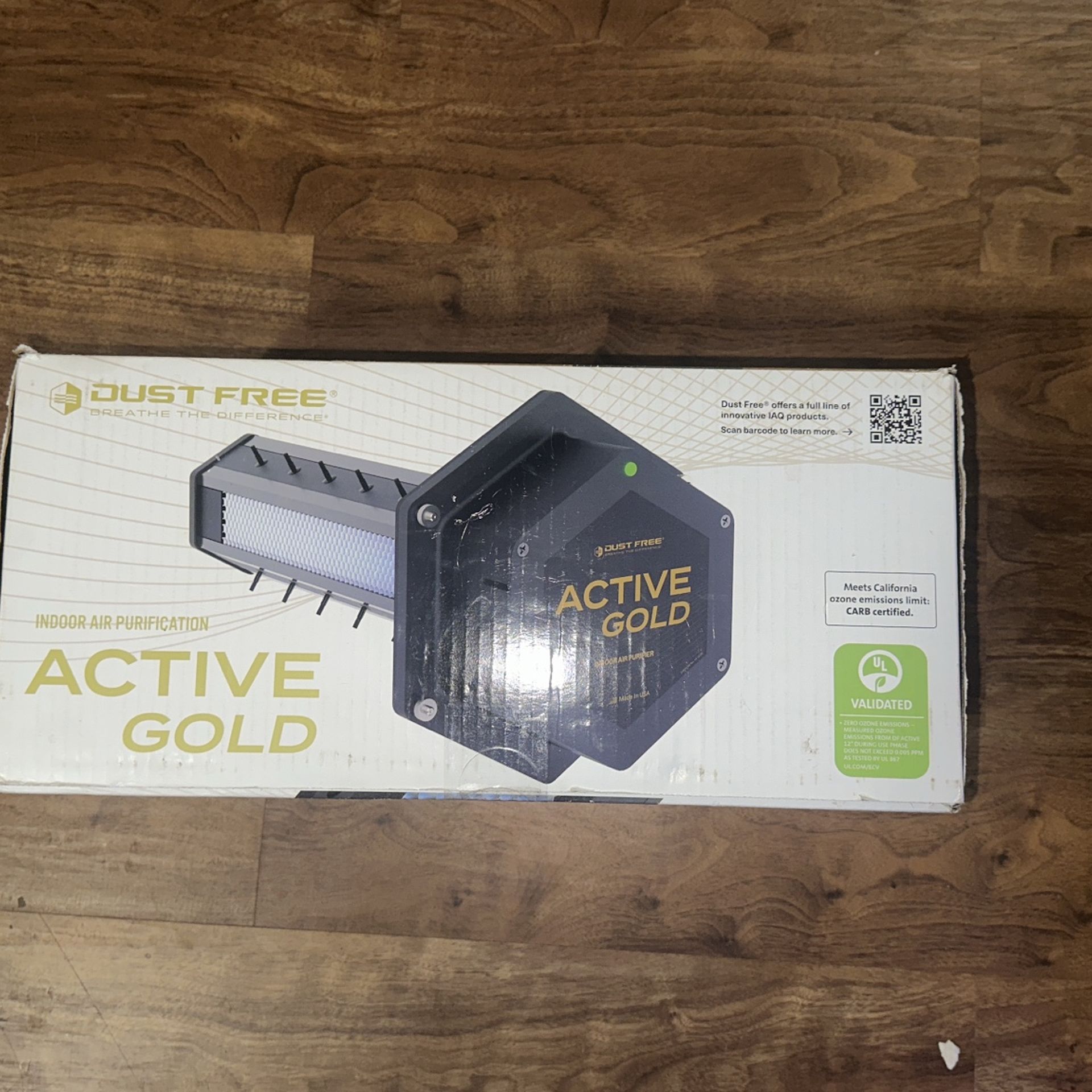 12″ DUST FREE® ACTIVE GOLD UV-C Light/Ionization Total Home Air Purification System