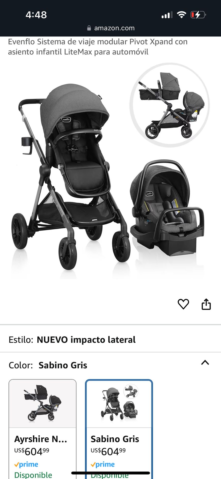 Evenflo pivot xpand modular travel system stroller