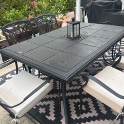 Outdoor Dining Set - Table 4 Chairs 