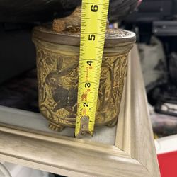 Vintage Rabbit Motif Lidded Container