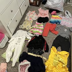 Lot Of Assorted Baby Girl Clothes 