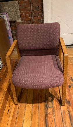 Wood upholstered occasional or office chair $15 each or $25 for pair