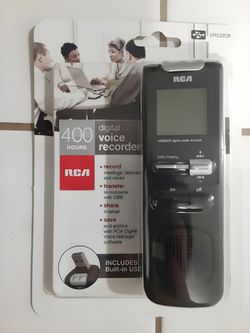 RCA VR5320R Digital Voice Recorder – 400 Hour Storage – USB Transfer – Like New