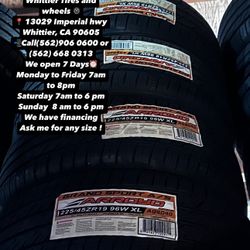 SET OF NEW TIRES, 225/45R19 ARROYO , INCLUDING MOUNTING AND BALANCING. ASK ME FOR ANY SIZE OR BRAND