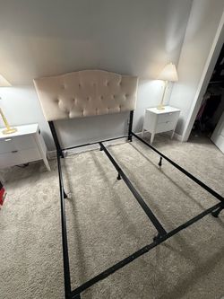 Queen Headboard, Bed Frame & Box Spring