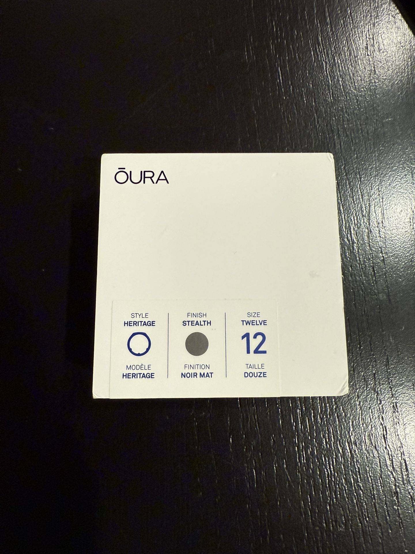 Oura Ring gen 3 Horizon Stealth Black Size 12