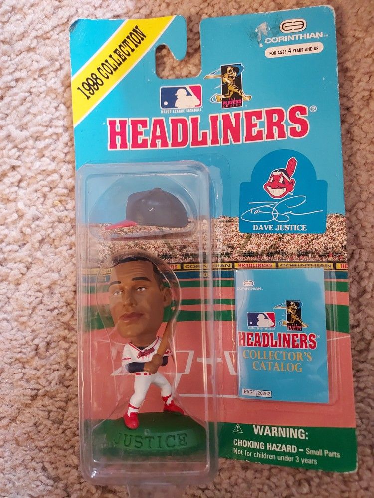 Headliners Collection CLEVELAND INDIANS DAVID JUSTICE NEW MAKE OFFER