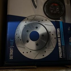 Drilled And Slotted Rotors Comes With Ceramic Brake Pads For Rear 