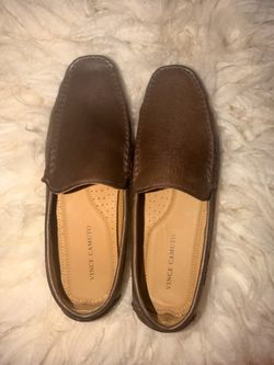 New Vince Camuto men leather brown shoes size 12
