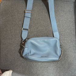 Michael Kors Blue Pebble Leather Cross Body Bag 
