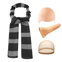 Despicable Me Minions Gru Costum  Nose bald cap & scarf 