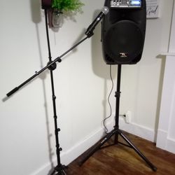 Your's Today Selling A Bluetooth 12" Speaker With Stand Mic Stand With Wireless Mic's  
