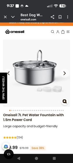 Pet Cat Dog 7 Liter Water Fountain With Filters