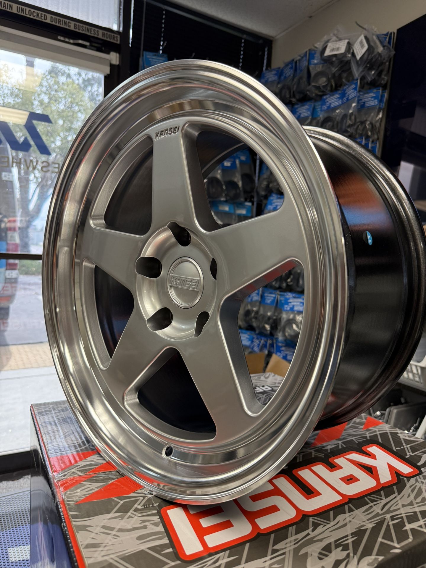 17x9 Kansei K12H KNP Hyper Silver W/Machined Lip Wheels 5x120 (22mm) Set of 4