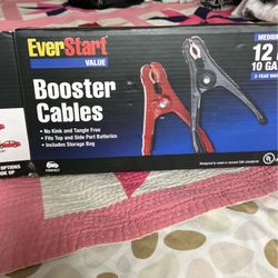 Booster Cables  12 Feet  10 Gauge  New In Pack Never Use