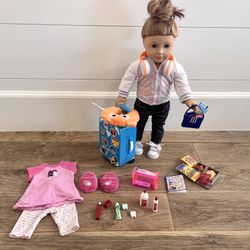 American Girl Airport Travel Outfit and Accessories