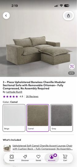 3-Piece Modular Sectional Sofa