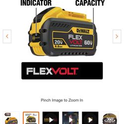 DeWalt 20V-60V MAX FLEXVOLT DCB609 9 Ah Lithium-Ion Battery 1 p