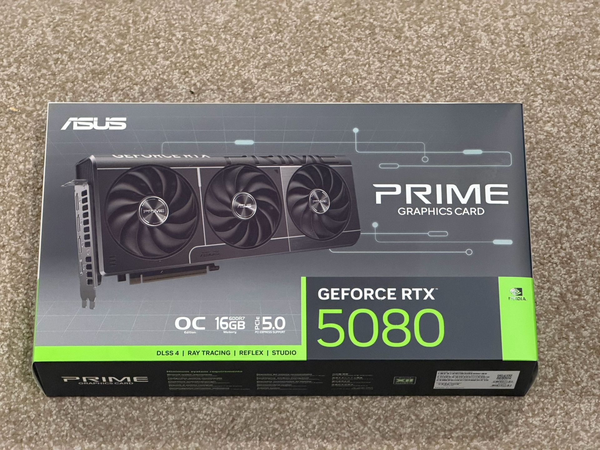 NIB Asus Nvidia RTX  5080 PRIME OC Edition