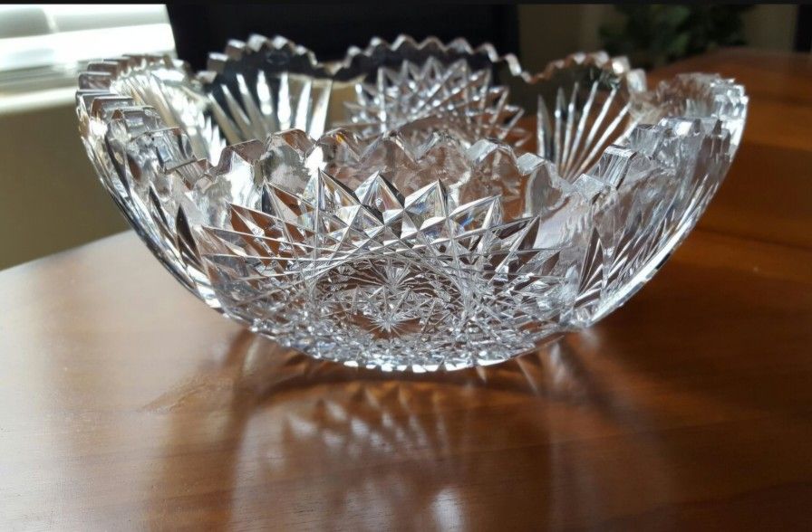 Antique cut glass bowl