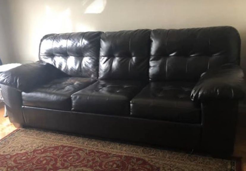 Queen size leather sofa bed