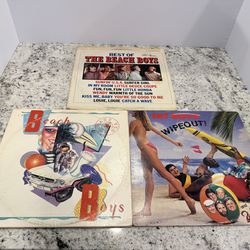 Beach Boys Vinyl Lot: "Best Of", "Wipeout!", and Self-Titled LPs