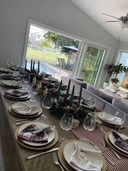 Big Size, Real Wood Dining Table 2 Benchs - Fits 16 People 