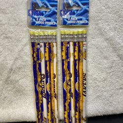12 LA Lakers Wooden Pencils - NBA Basketball Merchandise