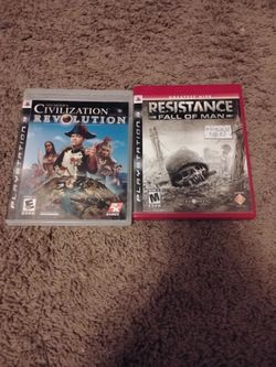 PS3 Game Lot – Civilization Revolution & Resistance Fall of Man