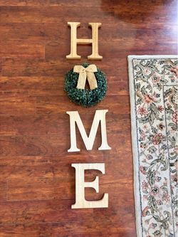 HOME letters wood wall hanging