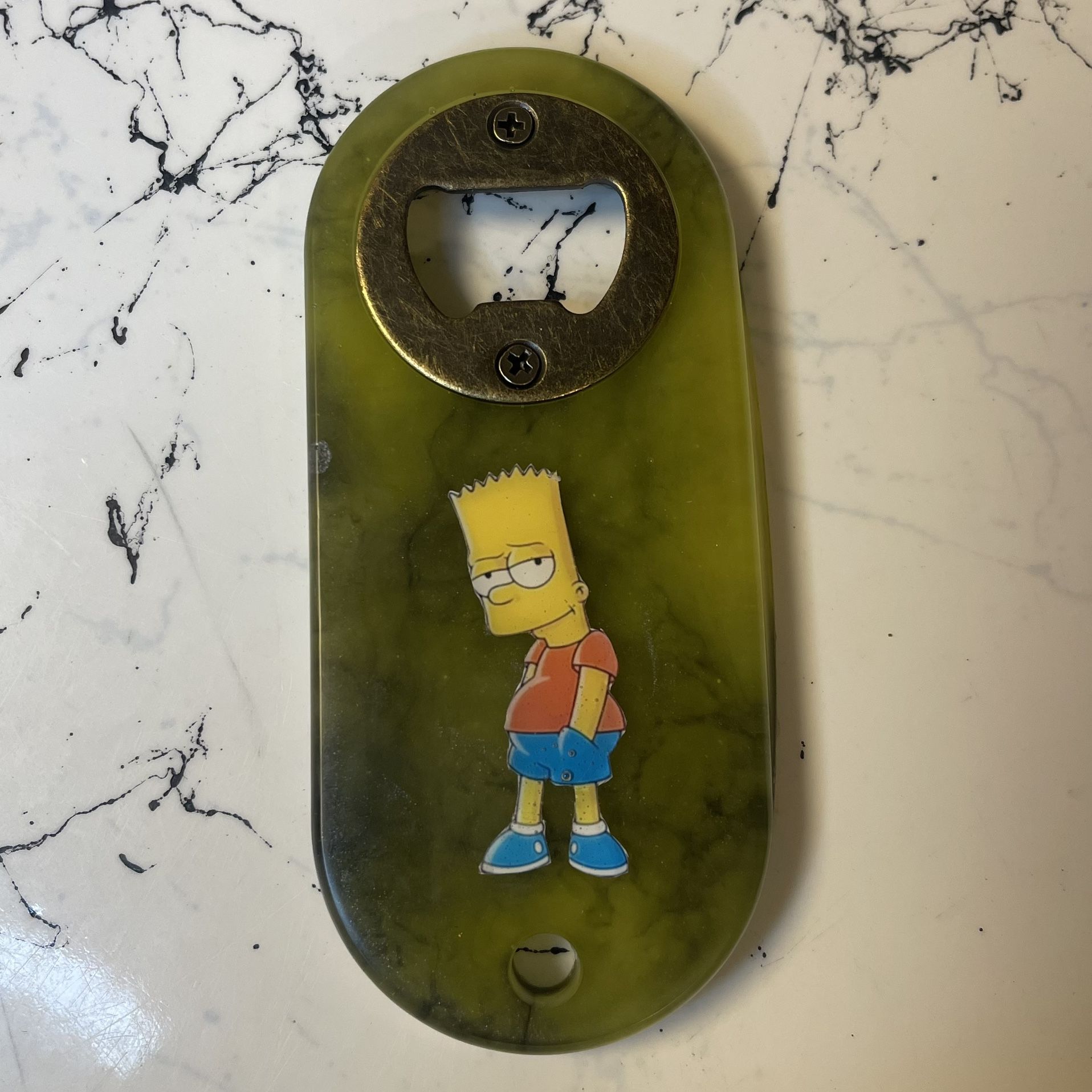 Bart Simpson Yellow Black Bottle Opener | Cartoon Bottle Opener Collectors Gift
