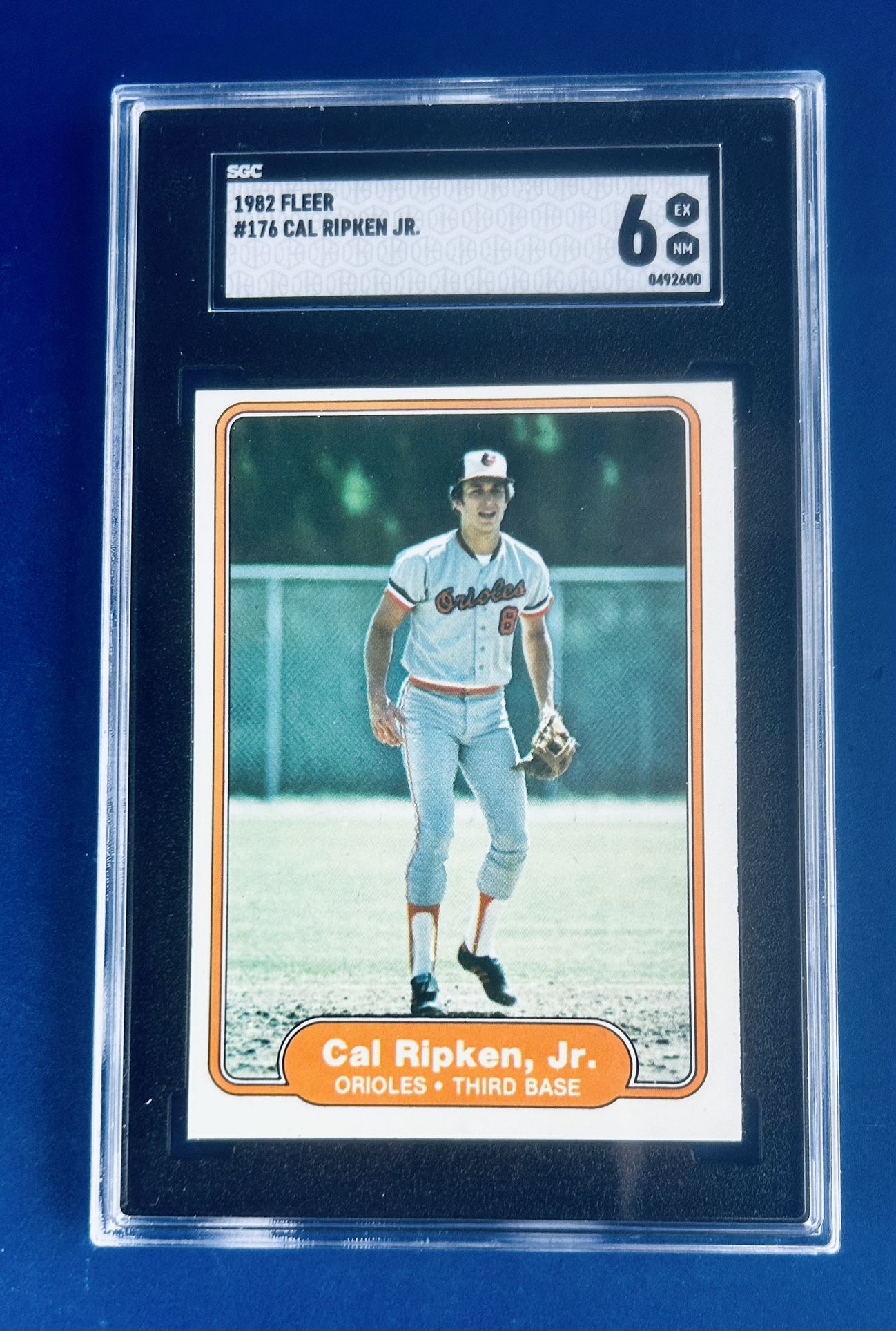 1982 Fleer Cal Ripken Jr Rookie Baseball Card Graded SGC 6