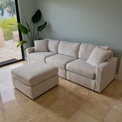New Ivory Sectional Couch