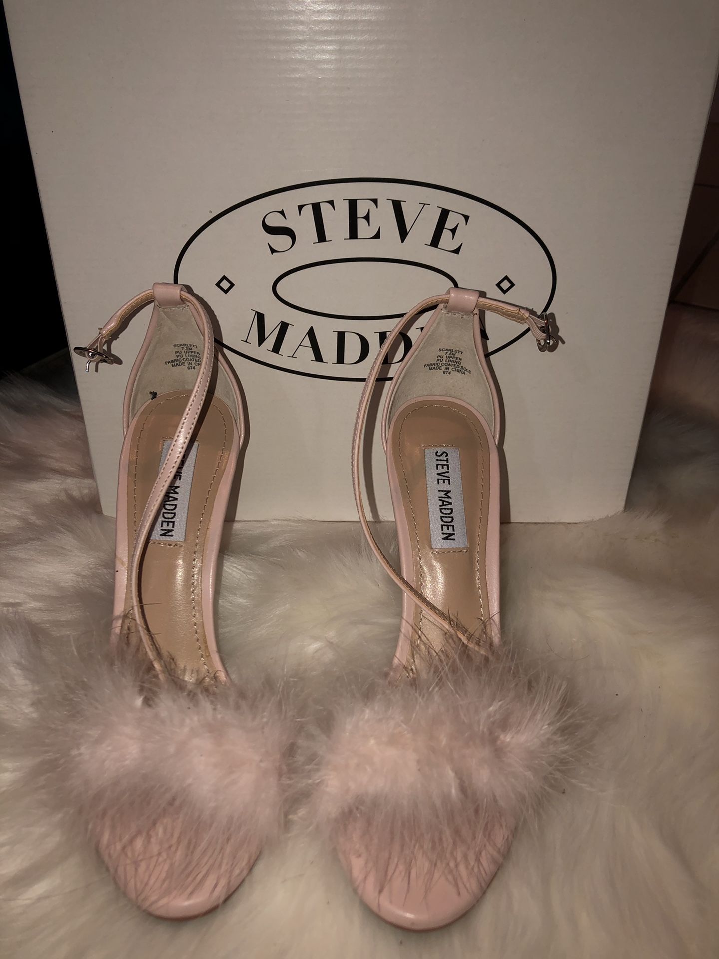 Steve Madden light pink heels 7.5 like new