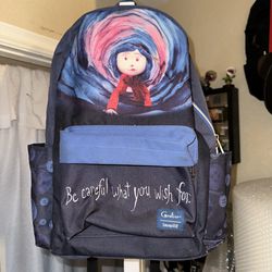 Loungefly Coraline Tunnel Be Careful What You Wish For School Book Bag Backpack