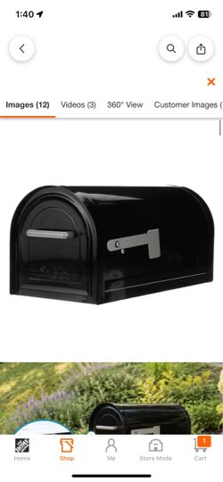 Architectural Mailboxes Reliant Black, Large, Steel, Locking, Post Mount Mailbox @A6-719