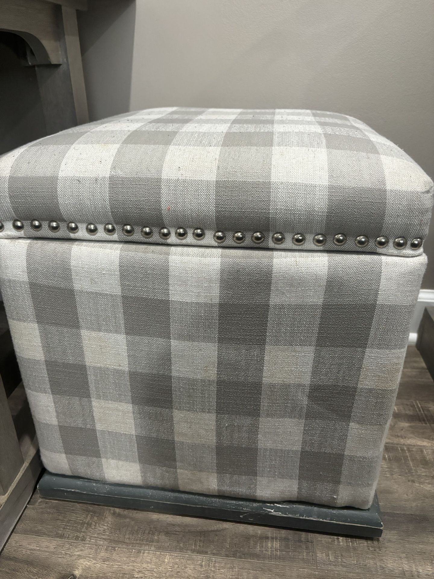 Buffalo Check Storage Ottoman Cube 