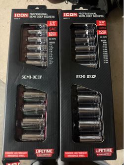 Icon 3/8 metric and sae sockets