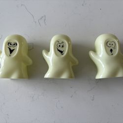 Matchbox Cars Ghost Toys for Halloween, 3 Scary Glow in the Dark Empty Containers by Mattel, 2003 Vintage Fall Decorating