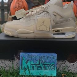 OFFWhite ×Jordan 4s "Sail" 