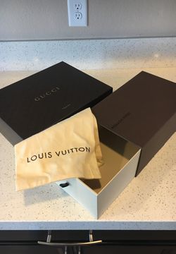 Gucci & Louis Vuitton shoe boxes w/ shoe bags for Sale in