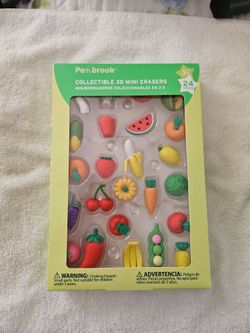 Penbrook Collectible 3D Mini Erasers 24-Piece Set