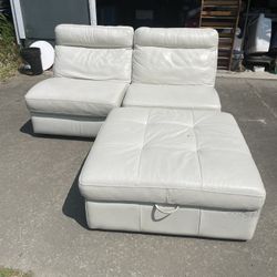 Leather Loveseat 