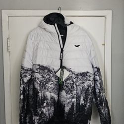 Men's Hollister Jacket XL Mountain White Rare Vintage