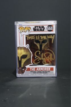 The Armorer Signed Emily Swallow SWAU Authenticated Funko with Protector