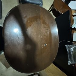 Small Round Hard Wood Table 