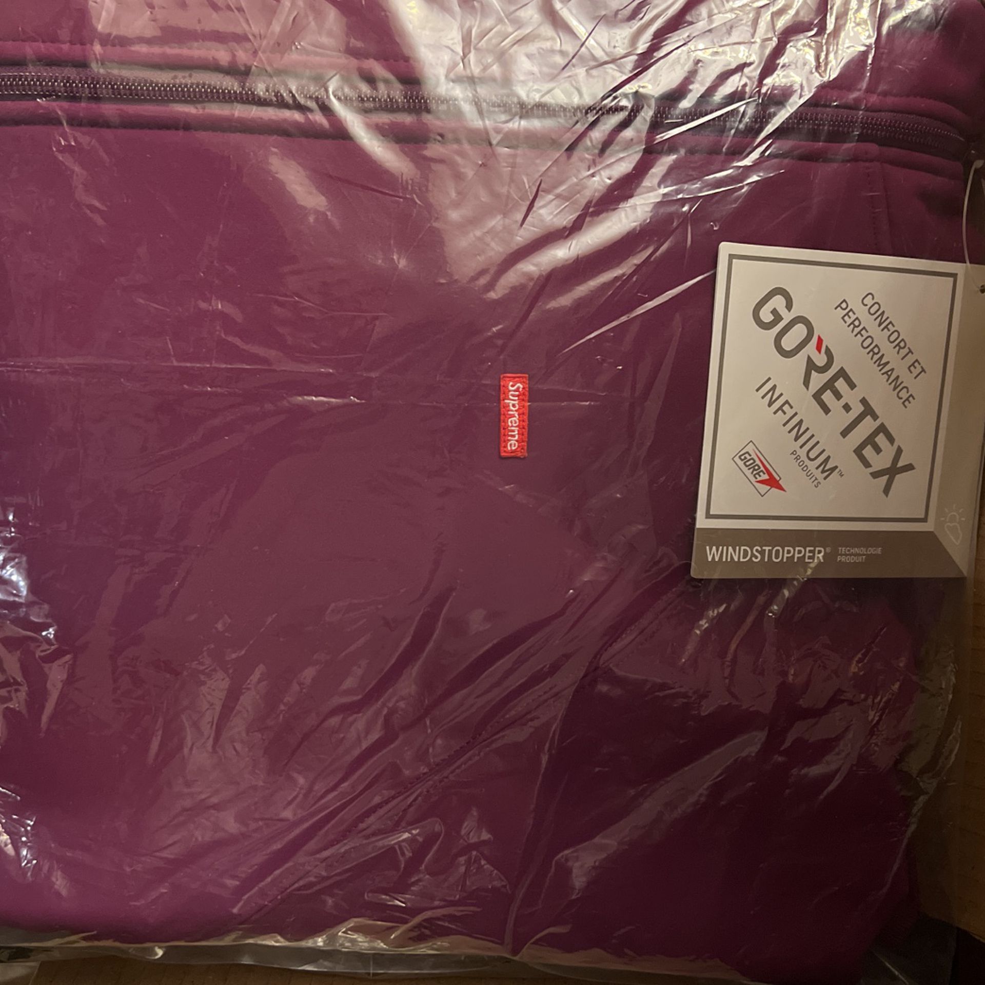 Goretex Supreme Zip Up Hoodie Purple XL 