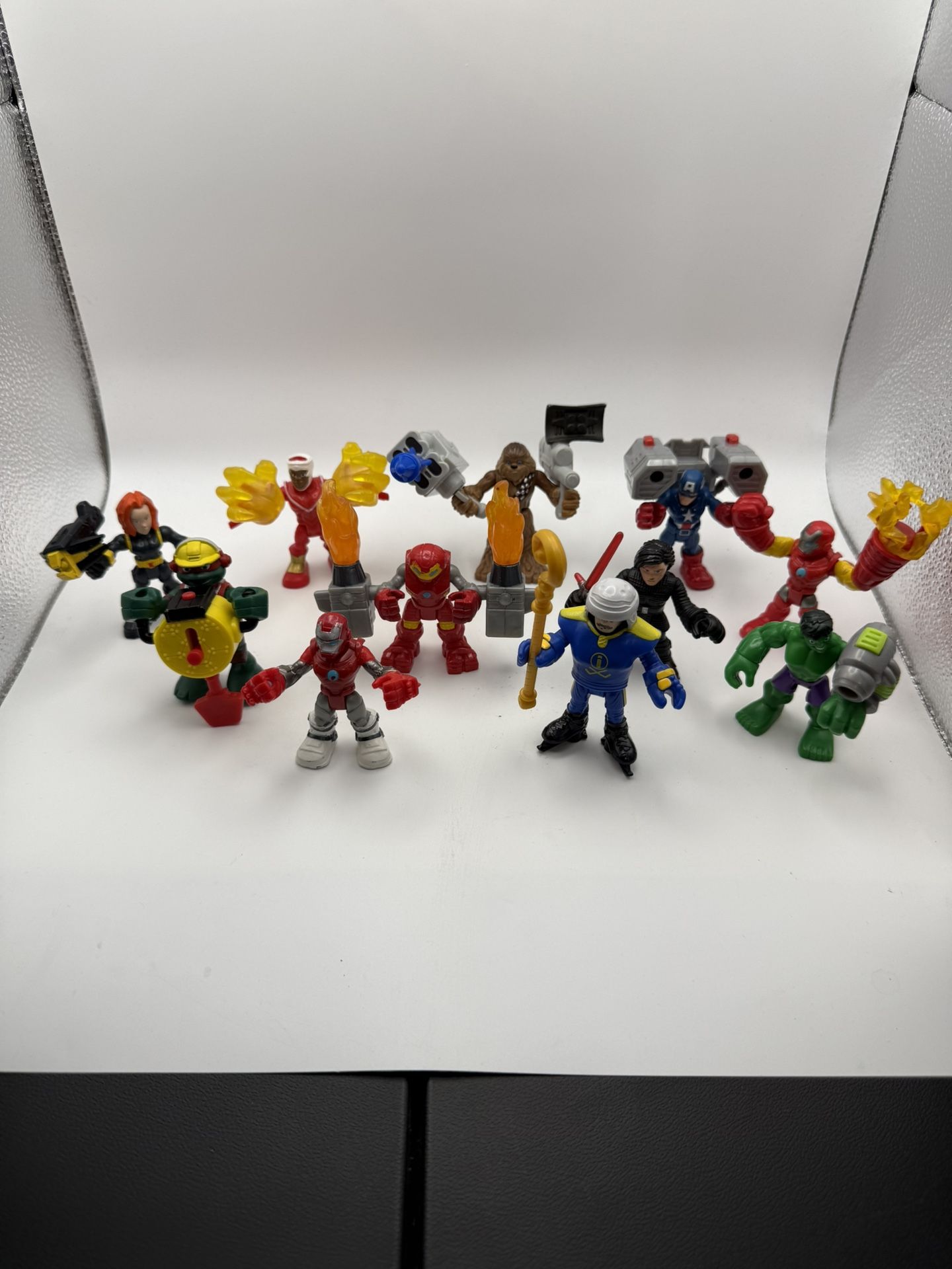 Imaginext Action Figure Lot – Marvel, Star Wars, Robot Heroes – 15 Pieces