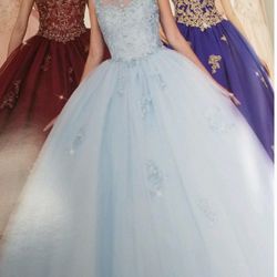 Quinceanera dress only worn once the blue one only