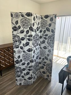 Black and white Foldable wall divider